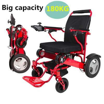 factory price foldable lightweight electric wheelchair with 250W brushless motor and lithium battery