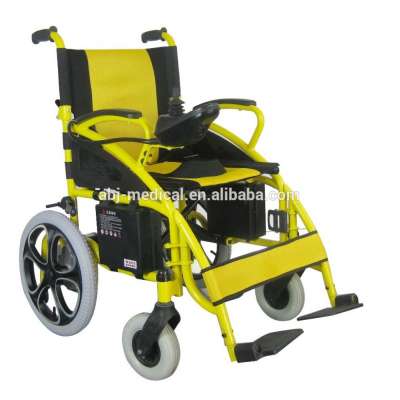 Light Color Folding Electric Wheelchair/chair CE, FDA with big rear wheel 16"