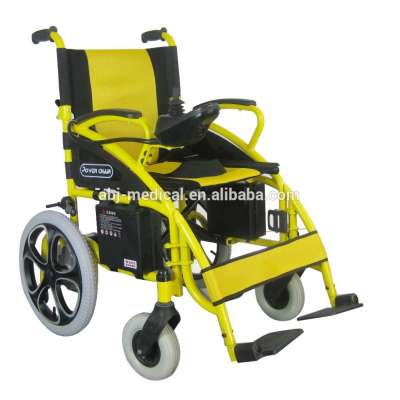 manufacture price big real wheel 16" aluminum foldable power wheelchair